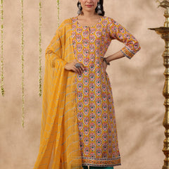 Shuddhi yellow and blue 2 piece set