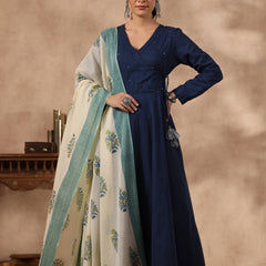 Shuddhi blue color 3 piece set
