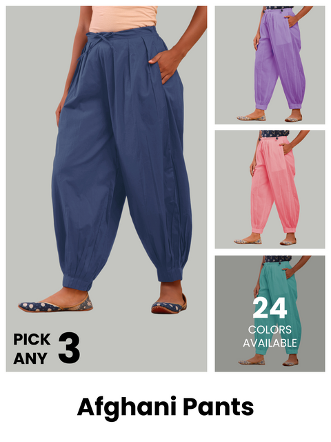 Pack Of 3: Cotton Afghani Pants | 15% Off