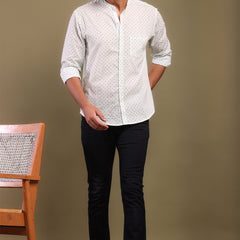 Teal Polka Dots Men's Shirt