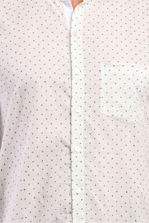 Teal Polka Dots Men's Shirt