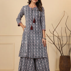 Spruce Green Kurta With Pant Set