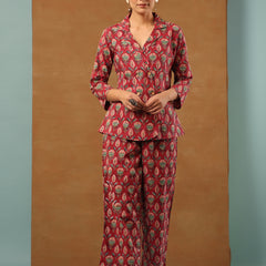 Rouge Pink 3 Pcs Co-ord Set