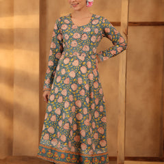 Bottle green Kurta and pant set