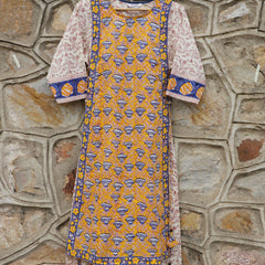 Saffron Yellow A line Kurta