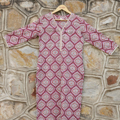 Taffy Pink Straight Kurta.