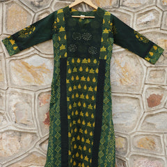 Sea Weed Green A line Kurta