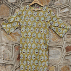Mustard Straight Kurta