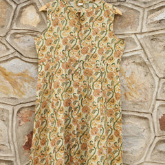 Vanilla Yellow With The Combination Of Wood Yellow Dress