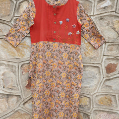 Sand Yellow Straight Kurta