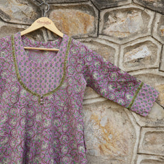 Periwinkal Purple Anarkali kurta