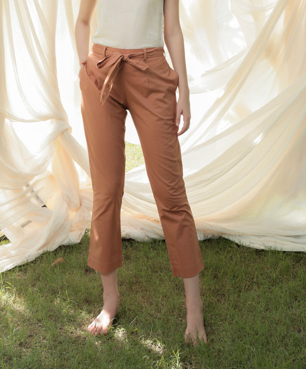 Shuddhi Biscuit Brown Straight pants