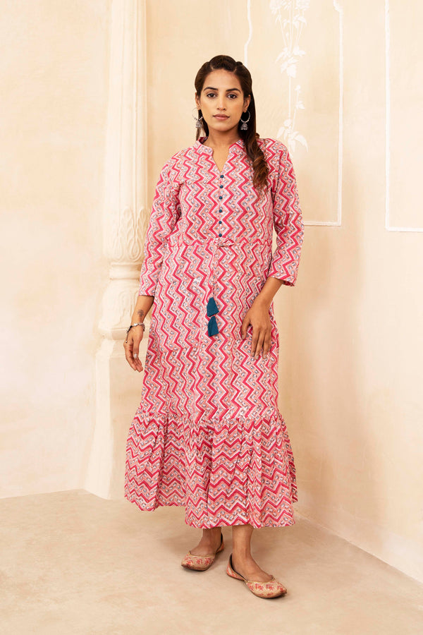 Peach Tassel Dress