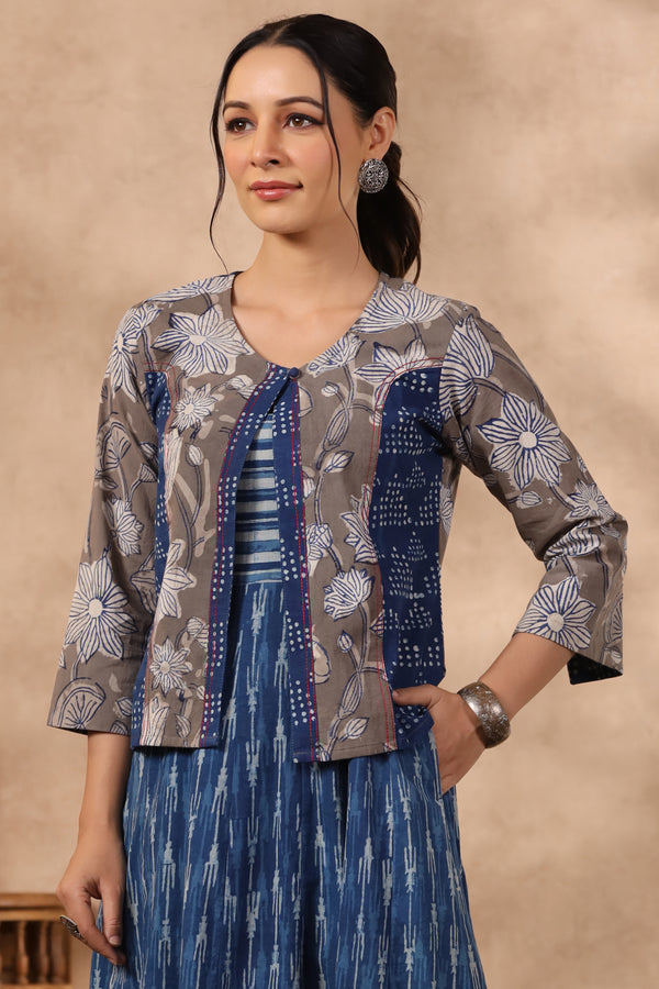 Shuddhi Grey and Indigo koti.