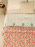 Orange and Green Reversible Quilted Bed Razai