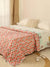 Orange and Green Reversible Quilted Bed Razai
