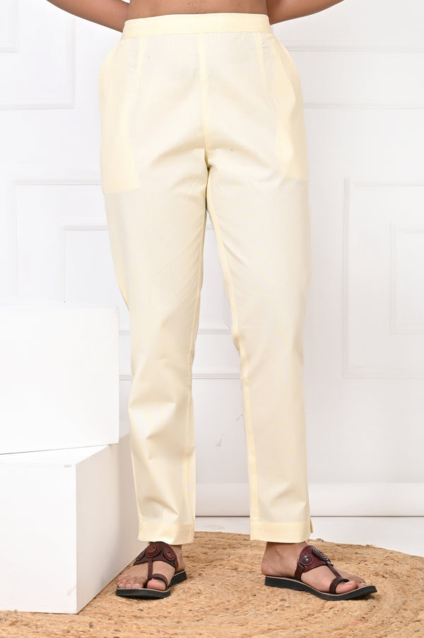 Cream Straight Pant