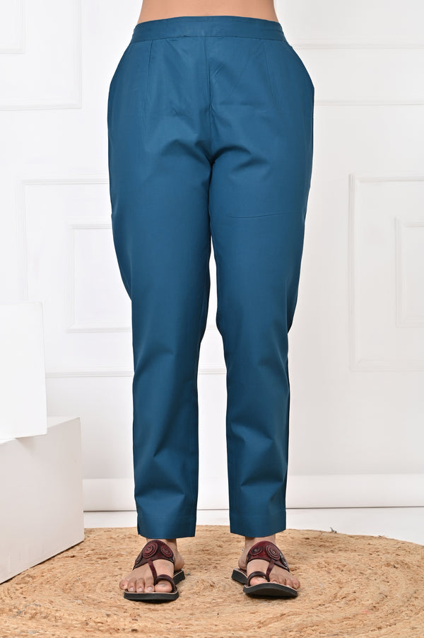 Teal Straight Pant