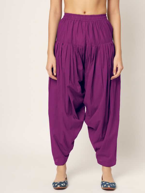 Magenta Patiala Pant