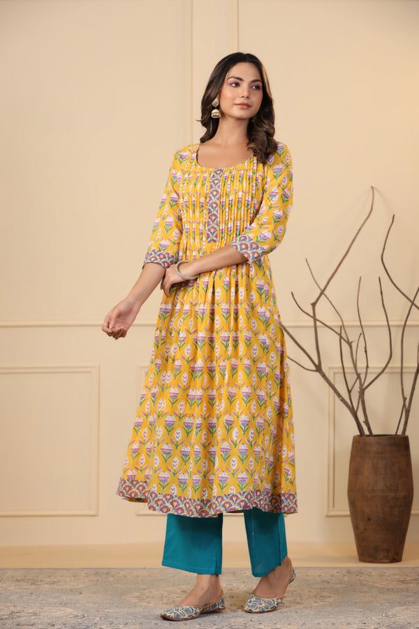 Mimosa Yellow A-Line Kurta