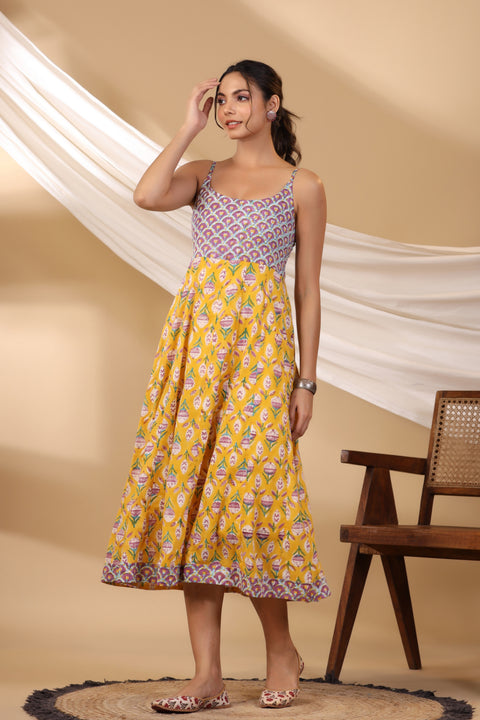 Mimosa Yellow Spegatie Dress
