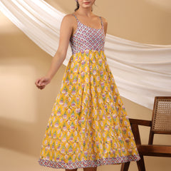 Mimosa Yellow Spegatie Dress