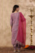 Shuddhi purple and red 3 piece kurta set