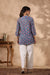 Shuddhi blue and white top