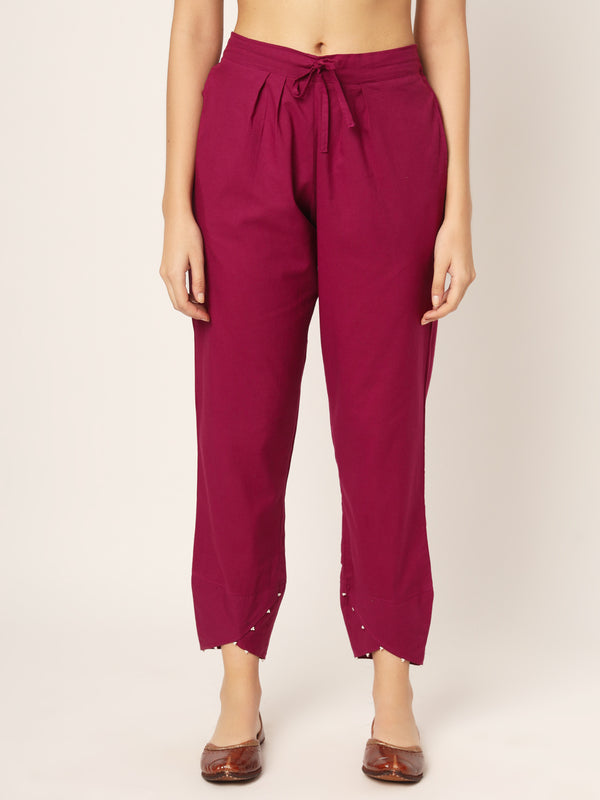 Vermillion Red Tulip Pants