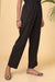 Soot black Cotton Casual Pant
