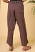 Walnut Brown Cotton Casual Pant