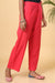 Coral Pink Cotton Casual Pant