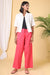 Rouge Pink Cotton Casual Pant