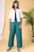 Pine Green Cotton Casual Pant