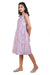Crepe Pink with a Combination of Blue Handblock Printed Dress