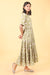 Shuddhi Moss Green with Ivory White Printed Dress