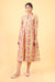 Shuddhi Corn yellow and taffy pink Handblock Printed dress