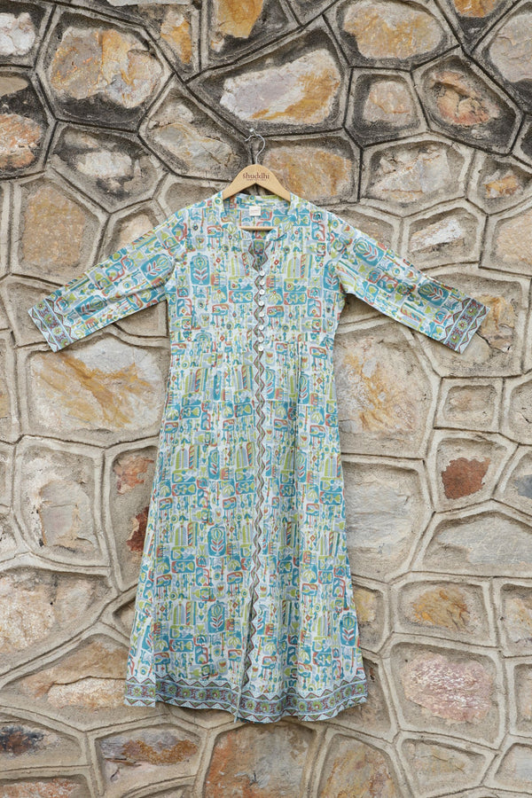 Cerulean Blue Aline Kurta